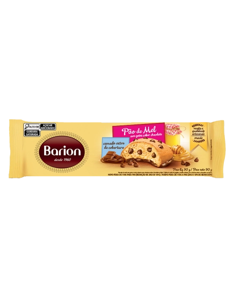 Pão de Mel Com Gotas Sabor Chocolate Barion 90g