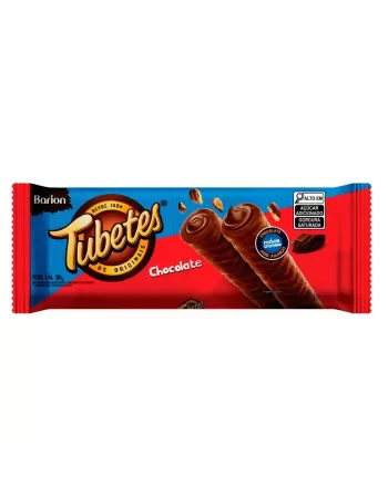 Tubetes® Rolinho Wafer Recheado e Coberto com Chocolate 80g