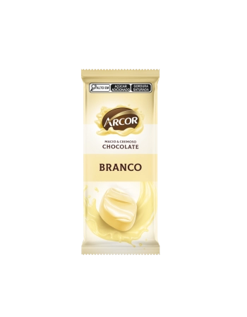 Arcor Tablete Chocolate Branco 80g Display com 12 unidades