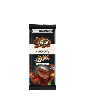Arcor Tablete Rocklets 80g Display com 12 unidades