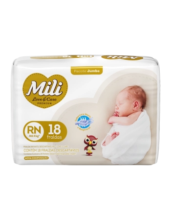 Mili Fralda Love & Care Premium RN 18 unidades