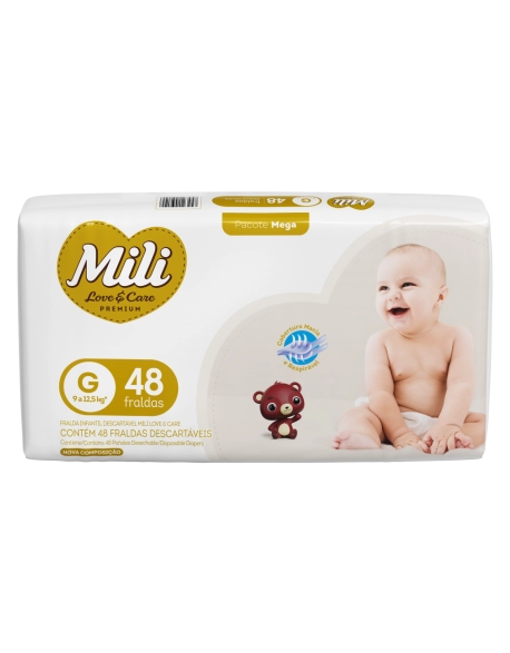 Mili Fralda Love & Care Premium G 48 Unidades