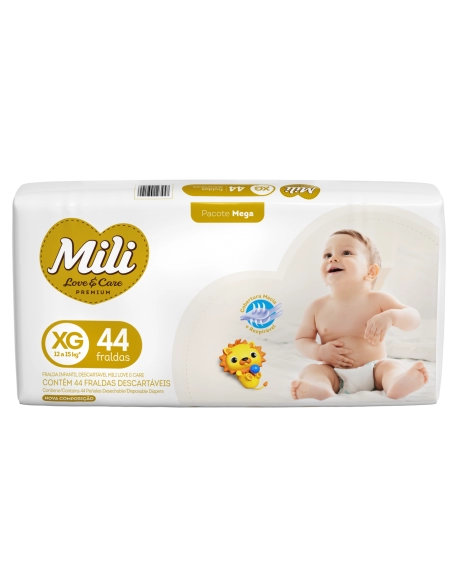 Mili Fralda Love & Care Premium Mega XG 44 Unidades