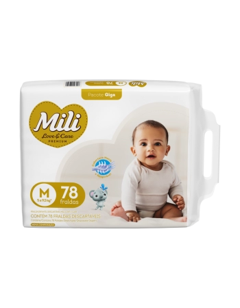 Mili Fralda Love & Care Premium Giga M 78 Unidades