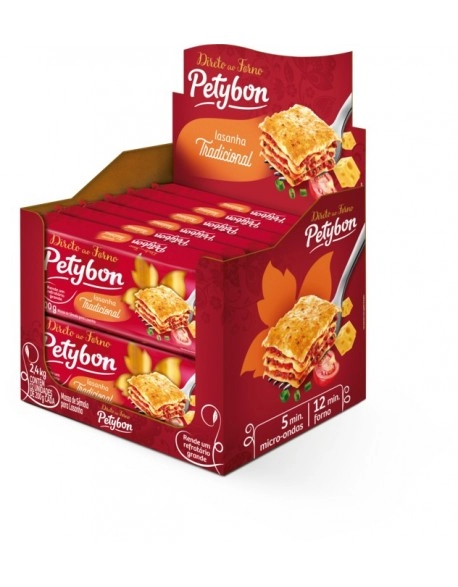 Petybon Lasanha Direto ao Forno 200g Display com 12 unidades