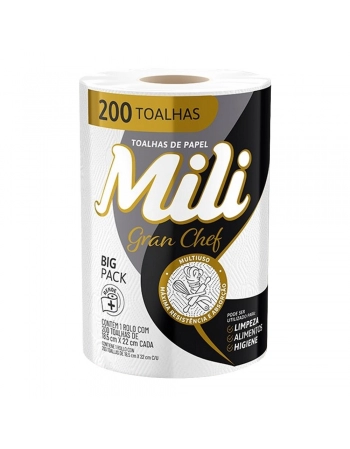 MILI TOALHA DE PAPEL GRAN CHEF 200FLS 1X200UN (12)
