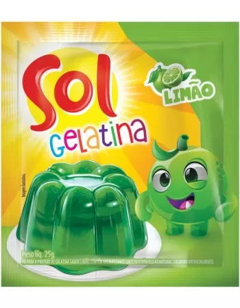 Sol Gelatina Limão Sachê 25g Display com 15 unidades