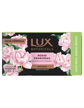 UNI LUX SABONETE BARRA ROSAS FRANCESAS LM+ PG- PACK 6X85G (18)