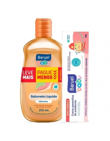 BARUEL BABY SAB LIQ GLI 210ML + CR PREV ASSADURAS 45G (6)