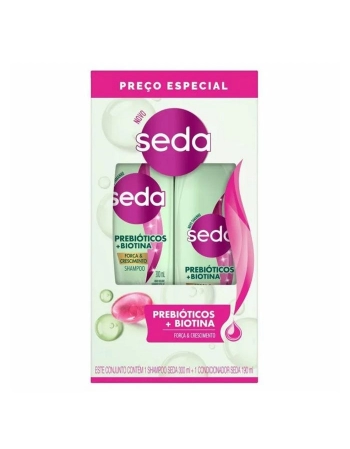 UNI SEDA SH+COND FORÇA&CRESCIMENTO PREBIOTICOS+BIOTINA 300/190ML (15)
