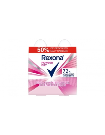 UNI REXONA ROLL ON POWDER 50% DESC SEGUNDA UNID PACK 2X50ML (15)