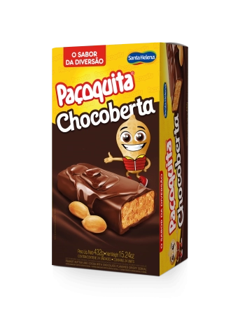PAÇOQUITA SANTA HELENA COB/ CHOCOLATE DISPLAY 24UN 432 G