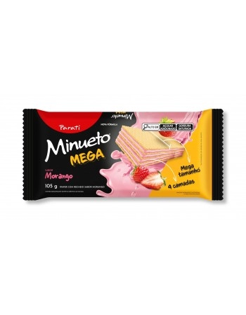 KN WAFER MINUETO MEGA MORANGO 105G