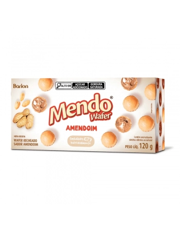 Mendo Bolinhas de Wafer Recheado Amendoim Barion 120g