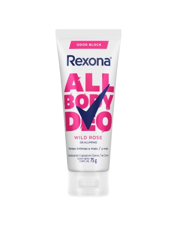 UNI REXONA DESOD CREME ALL BODY WILD ROSE 75G