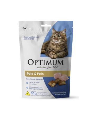 OPTIMUM PETISCO CAT PELE & PELO 80G