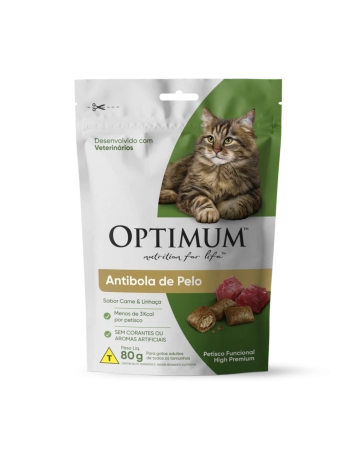 OPTIMUM PETISCO CAT ANTI BOLA PELO 80G