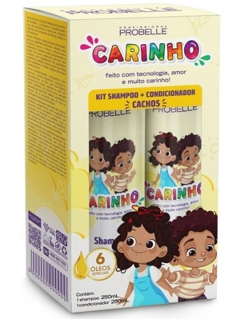 PROB KIT SHP + COND INFANTIL CARINHO CACHOS 250/200ML