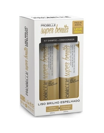 PROB KIT SHP + COND SUPER BONITA LISO BRILHO ESPELHADO 250/200ML