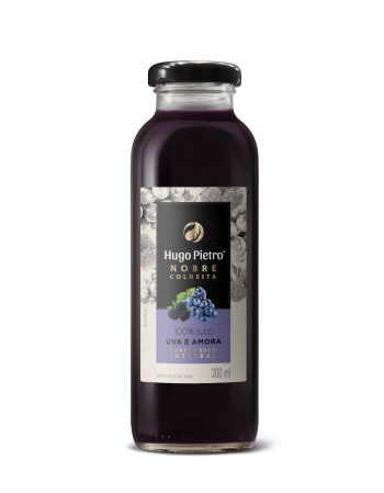 SUCO MISTO DE UVA TINTO INT. E AMORA HUGO PIETRO NOBRE COLHEITA 300 ML