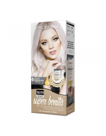 PROB COLORAÇÃO SUPER BONITA 10.111 LOURO CINZA CLARISSIMO SUPER INTENSO