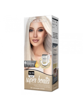 PROB COLORAÇÃO SUPER BONITA 12.111 LOURO PLATINADO CINZA SUPER INTENSO