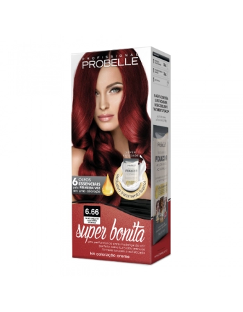 PROB COLORAÇÃO SUPER BONITA 6.66 LOURO ESCURO VERMELHO INTENSO