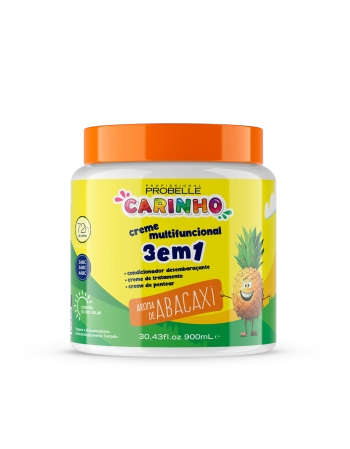 PROB CREME CARINHO 3 EM 1 ABACAXI PROBELLE 900ML