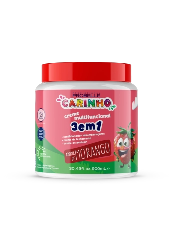 PROB CREME CARINHO 3 EM 1 MORANGO PROBELLE 900ML