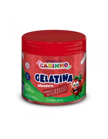 PROB GELATINA ATIVADORA INFANTIL CARINHO MORANGO 500G