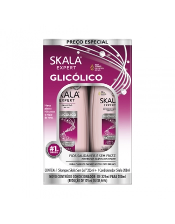 SK SHP + COND GLICÓLICO FORÇA E BRILHO 325|200 ML