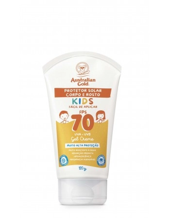 Protetor Solar Corporal Gel Creme FPS 70 Australian Gold Kids 120g