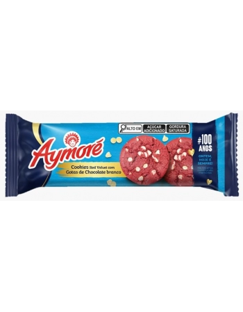 AYMORE COOKIES RED VELVET COM GOTAS DE CHOCOLATE BRANCO 60G