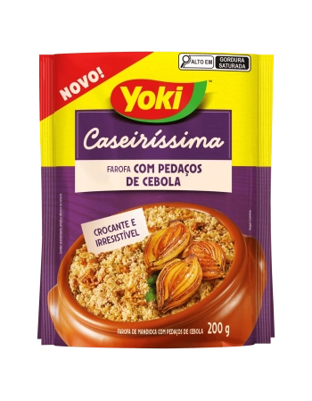 YOKI FAROFA MANDIOCA COM PEDAÇOS DE CEBOLA CASEIRÍSSIMA 200G