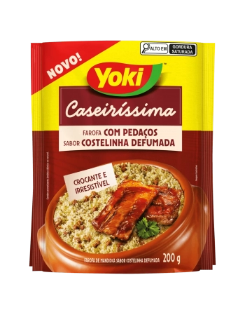 YOKI FAROFA MANDIOCA COM PEDAÇOS COSTELINHA DEFUMADA CASEIRÍSSIMA 200G 