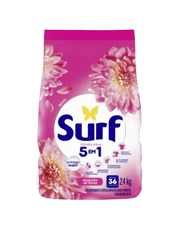 Lava Roupa Pó Surf Explosão de Flores 2,4Kg