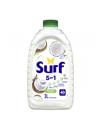 Lava Roupas Líquido Surf Cuidado do Coco 3L