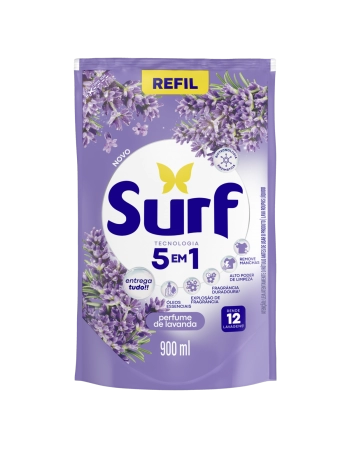 Lava Roupas Líquido Surf Lavanda Sache Refil 900ml 
