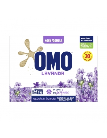 Lava Roupas Pó Lavanda Omo Caixa 1,6kg
