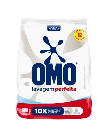 Lava Roupas Pó Omo Lavagem Perfeita Pacote 800g