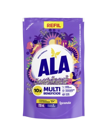 Lava-Roupas Líquido Ala Lavanda Sachê 700ml