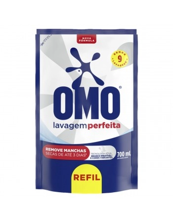 Lava-Roupas Líquido Omo Lavagem Perfeita Sachê 700ml Refil