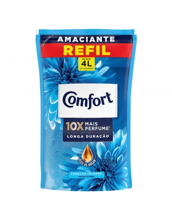 UNI AMACIANTE DE ROUPA CONC FRESCOR INTENSO COMFORT SACHE REFIL 900ML (12)