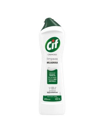 SAPONÁCEO CREMOSO MULTIUSO LIMÃO CIF SQUEEZE 450ML (12)