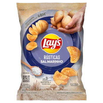 LAYS RUSTICA SAL MARINHO 30G PP