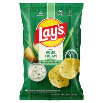 LAYS SOUR CREAM 62G PP
