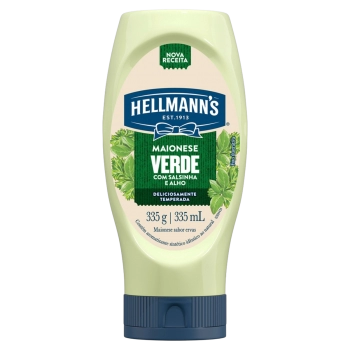 MAIONESE VERDE SALS ALHO ERVAS HELLMANN\'S SQUEEZE 335G (24)