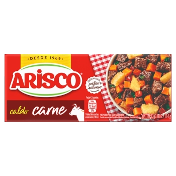 CALDO TABLETE CARNE ARISCO C/ 12UNID 114G 