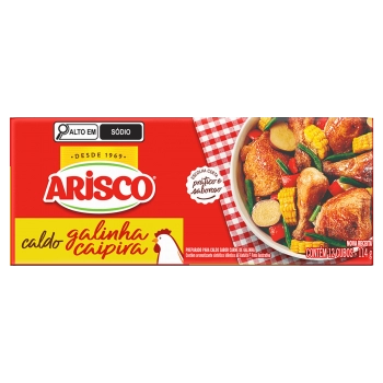 UNI CALDO TABLETE GALINHA CAIPIRA ARISCO C/12 UNID 114G (80)