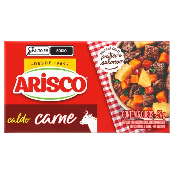 CALDO TABLETE CARNE ARISCO C/ 6 UNID 57G